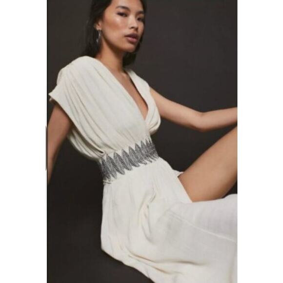 Free People Dresses & Skirts - NWT Free People Devon Grecian Maxi Dress Tes Ivory Boho Gypsy Cottagecore $168 M
